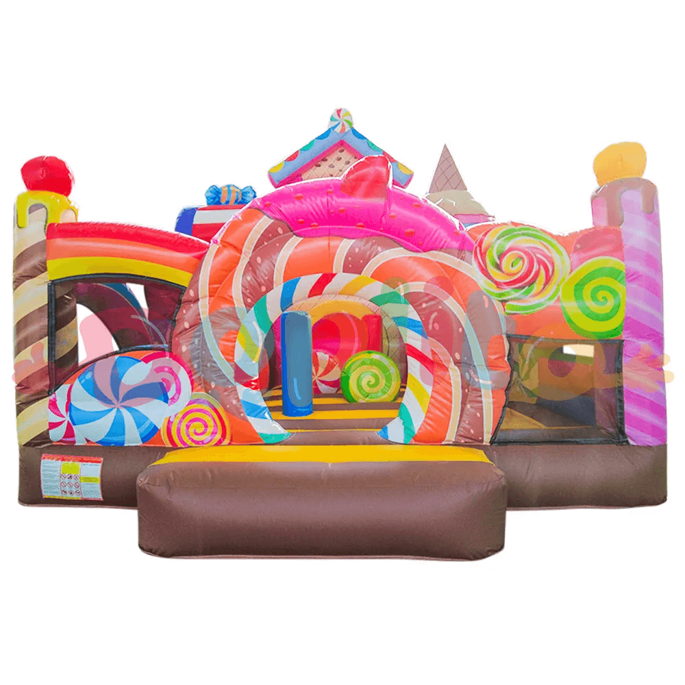 Dmuchany plac zabaw dla dzieci w cukierkowym stylu