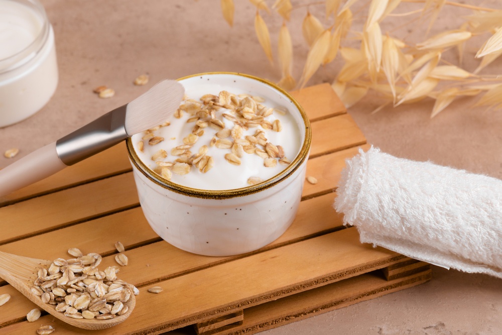 Maseczka wykonana z mleka i płatków owsianych