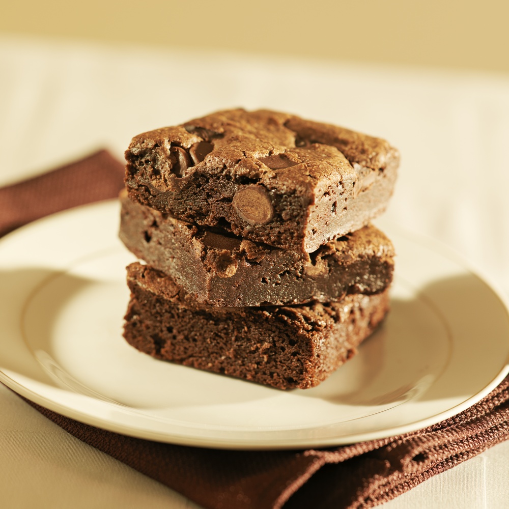 Brownie z fasoli Brownie na talerzu