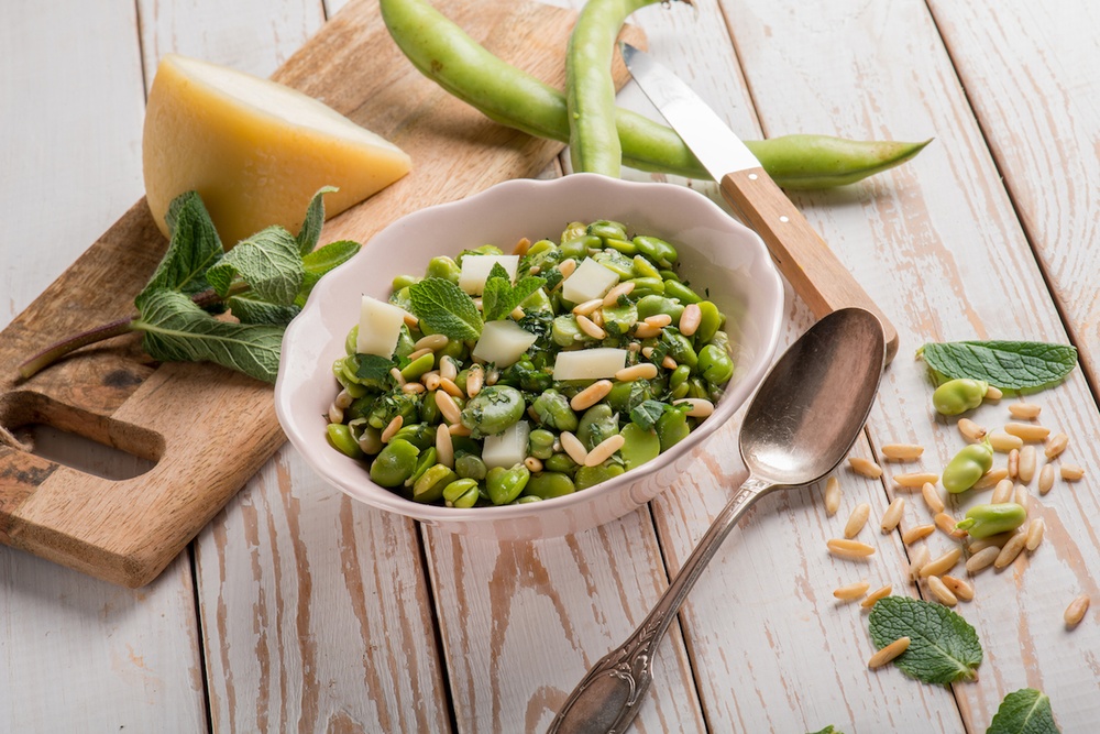 Bób przepisy z sałatką