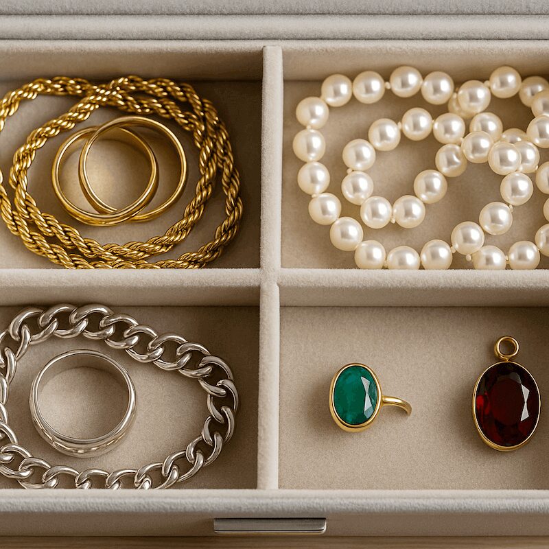 jak przechowywać biżuterię z innych materiałów