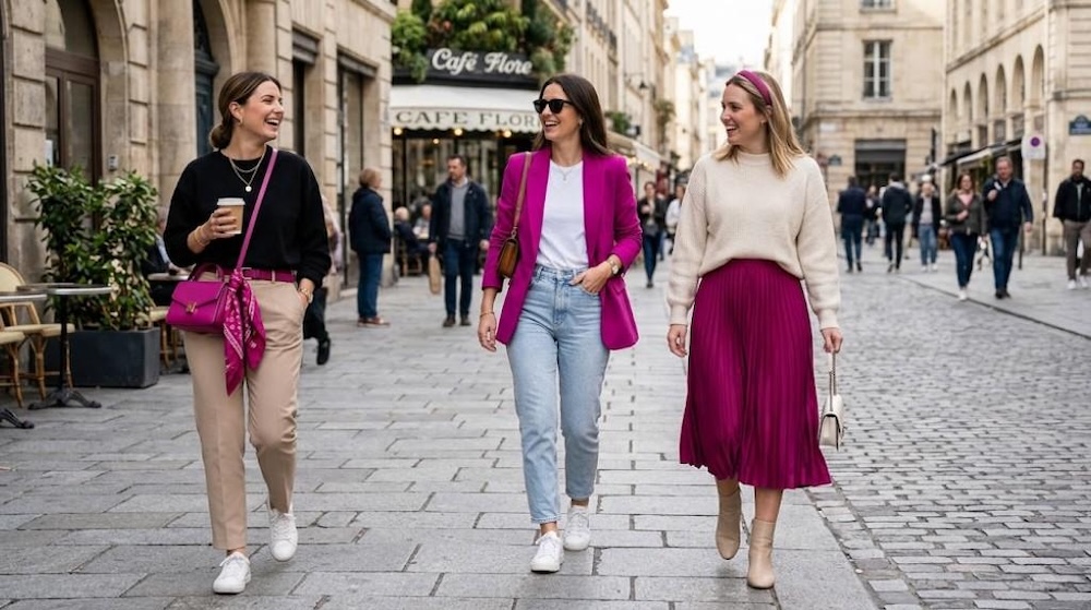 kolor magenta w stylizacjach 