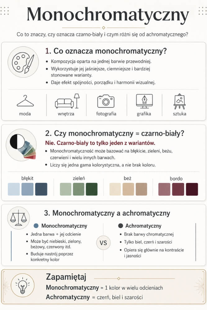 co znaczy monochromatyczny co oznacza monochromatyczny