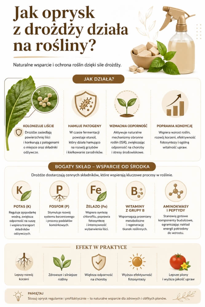jak działa oprysk z drożdży
